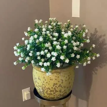 BCBLF Artificial Flowers - 12 Bundles UV Resistant Realistic Decor