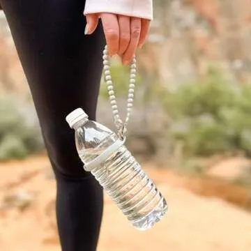 Ryan & Rose Water Bottle Handle - Water Bottle Sling, Carrier, Holder with strap - Soft Durable Silicone - Fits Most 8-40oz Bottles - Compatible Stanley Cup Accessories (Slate)