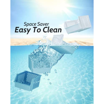 Skywin TidyFriend Stackable Storage Bins for Kitchen and Bathroom