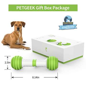 PETGEEK Interactive Dog Bone Toy, Automatic Dog Chase Toy, Electronic Dog Toys for Medium/Large Dog ...