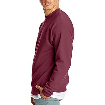 Hanes Men's EcoSmart Sweatshirt, Maroon - 1 Pack, Medium