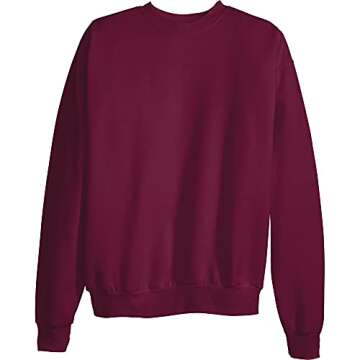 Hanes Men's EcoSmart Sweatshirt, Maroon - 1 Pack, Medium