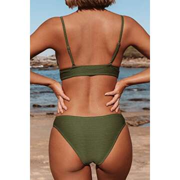 CUPSHE Women's Army Green Bikini Triangle Bathing Suit