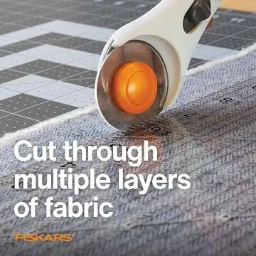 Fiskars 45mm Rotary Blades (5 Pack) - Rotary Cutter Blade Replacement - Crafts, Sewing, and Quilting Projects - Grey