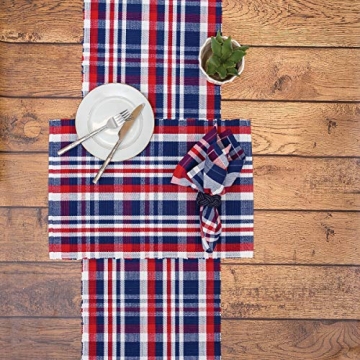 C&F Home Harbor Plaid Patriotic Table Runner for Holidays