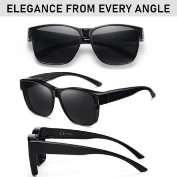 GEGURI Polarized Sunglasses Fit Over Glasses for Men Women