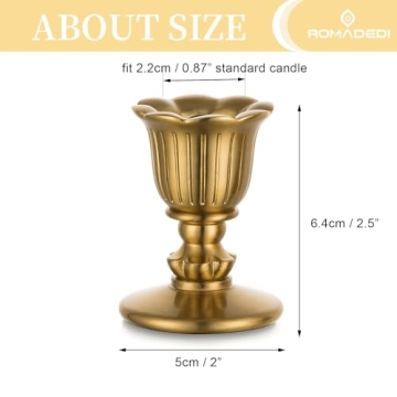 Vintage Brass Gold Candlestick Holders Set of 2