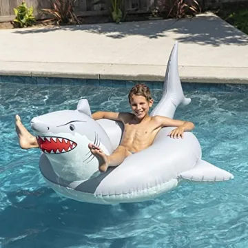 Great White Bite Shark Pool Float - Fun for All Ages