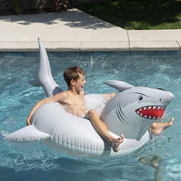Great White Bite Shark Pool Float - Fun for All Ages