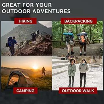 Socks Daze Black Merino Wool Hiking Socks Mens Size 10-13, Ladies Autumn Long Fuzzy Padded Anti-Blister Bike Trail Wool Socks Women Plus Size, Large, 4 Pairs Black