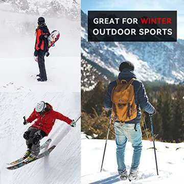 Socks Daze Black Merino Wool Hiking Socks Mens Size 10-13, Ladies Autumn Long Fuzzy Padded Anti-Blister Bike Trail Wool Socks Women Plus Size, Large, 4 Pairs Black