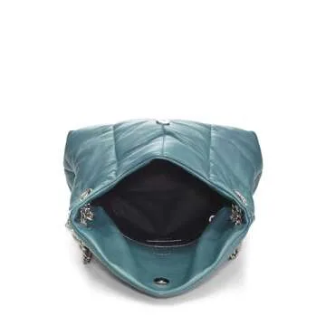 Yves Saint Laurent, Pre-Loved Blue Calfskin Puffer Chain Shoulder Bag Small, Blue