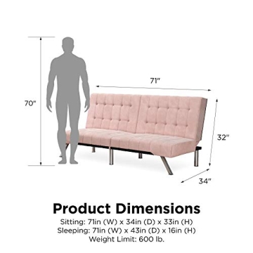 Stylish DHP Emily Futon Sofa Bed for Modern Living