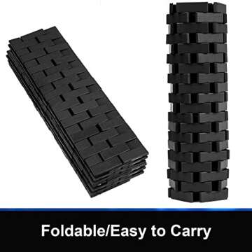 Fovlaurs Bambo Bath Mat Bathroom Runner Long Large Rugs Floor Wood Shower Bathtub Waterproof Non Slip Accessories 16x48 Inch Easy to Clean,Black,1 pc