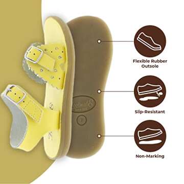 Footmates Ariel Waterproof Sandals - Eco-Friendly & Slip-Resistant for Kids - 7 Toddler (1-4 years)