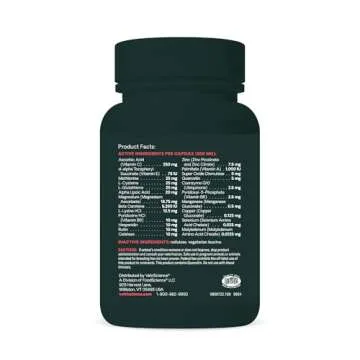 VetriScience Immunity Health Easy-Open Capsules, 23 Antioxidants for Cell Advance, Immune Plus Supplement for Medium to Large Breed Dogs, Immune and Allergy Support, 120 Count