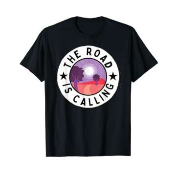 The Road Is Calling Adventure Wanderlust Mountains Product T-Shirt