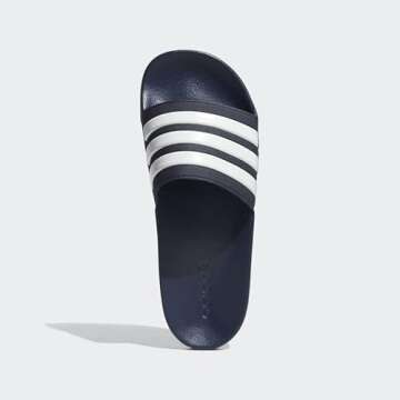 adidas Men's Adilette Shower Slides Collegiate Navy/White/Collegiate Navy 10