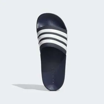 adidas Men's Adilette Shower Slides Collegiate Navy/White/Collegiate Navy 10