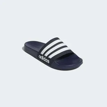 adidas Men's Adilette Shower Slides Collegiate Navy/White/Collegiate Navy 10