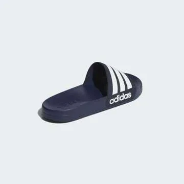 adidas Men's Adilette Shower Slides Collegiate Navy/White/Collegiate Navy 10
