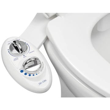LUXE Bidet NEO 185 - Self-Cleaning, Dual Nozzle, Non-Electric Bidet Attachment for Toilet Seat, Adju...