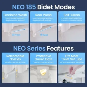LUXE Bidet NEO 185 Self-Cleaning Non-Electric Toilet Attachment