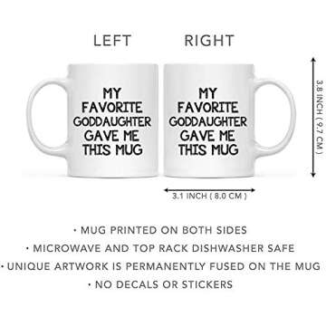 Godfather Godmother gifts - My Favorite Goddaughter Gave Me This Mug - Funny Mug for Godfather Godmo...