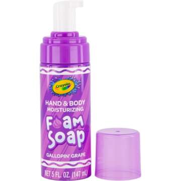 Crayola Moldable Foam Bath Soap 10oz. - Purple Gallopin' Grape Scented Bath Foam for Kids
