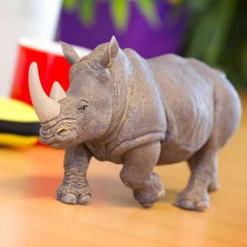 Safari Ltd. White Rhino Figurine - Detailed 12.5" Plastic Model Figure - Fun Educational Toy for Boys, Girls & Kids Ages 1+