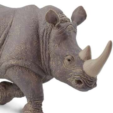 Safari Ltd. White Rhino Figurine - Detailed 12.5" Plastic Model Figure - Fun Educational Toy for Boys, Girls & Kids Ages 1+