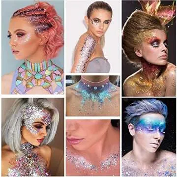 Surepromise 45 Colors Eyeshadow Makeup Nail Art Pigment Glitter Dust Powder Set