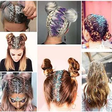 Surepromise 45 Colors Eyeshadow Makeup Nail Art Pigment Glitter Dust Powder Set