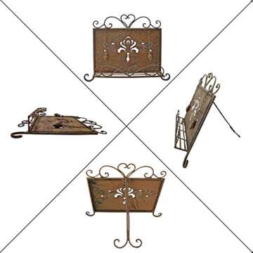 Westcharm Antique Metal Cookbook Stand for Kitchen