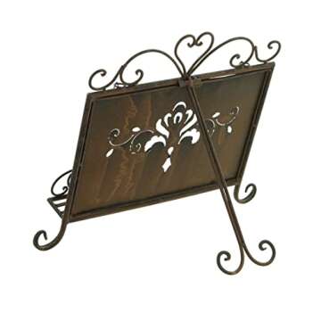 Westcharm Antique Metal Cookbook Stand for Kitchen