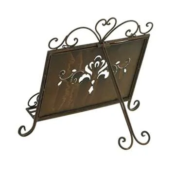 Westcharm Antique Metal Cookbook Stand for Kitchen