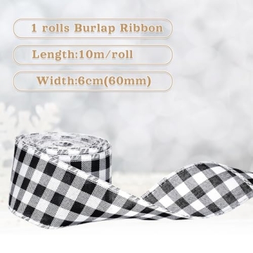 FirstKitchen 2.5" Buffalo Plaid Wired Ribbon