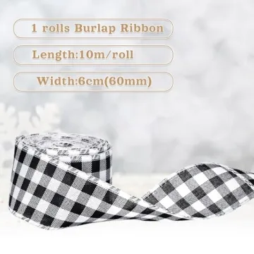 FirstKitchen 2.5" Buffalo Plaid Wired Ribbon