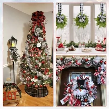 FirstKitchen 2.5" Buffalo Plaid Wired Ribbon