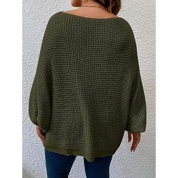 Stylish SOLY HUX Women's Plus Size Crewneck Sweater