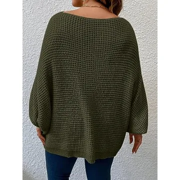 Stylish SOLY HUX Women's Plus Size Crewneck Sweater