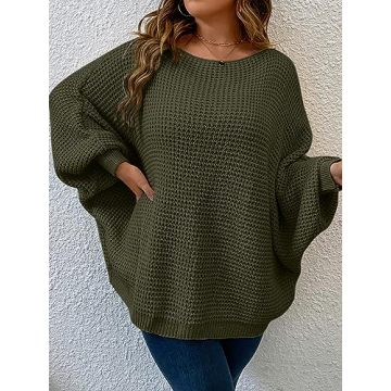 Stylish SOLY HUX Women's Plus Size Crewneck Sweater