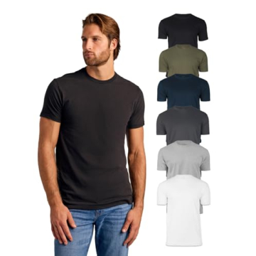 True Classic Mens T-Shirts - Short Sleeve Crew Neck Plain T Shirt for Men, Pack of 6, Variety, 2XL