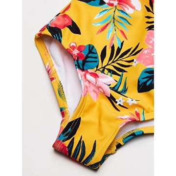 Kanu Surf Girls' Jasmine Beach Sport Halter One Piece Swimsuit, Brooke Mango, 12