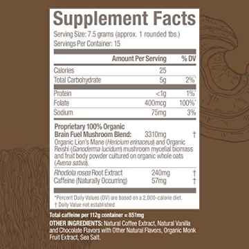 OM Mushroom Brain Fuel - Mocha Flavor Drink Supplement