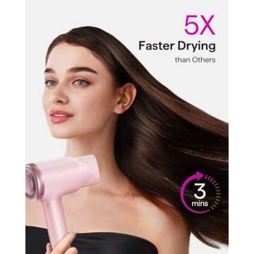 Hair Dryer, Wavytalk Turblow Pro Fast Drying Blow Dryer with Diffuser, High Speed Hair Dryer with 11...