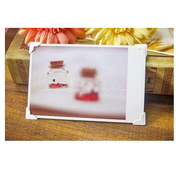 360 Count Self-Adhesive Acid Free Photo Corners for Scrapbooks Memory Books (White)