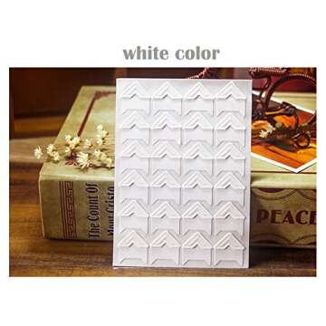360 Count Self-Adhesive Acid Free Photo Corners for Scrapbooks Memory Books (White)