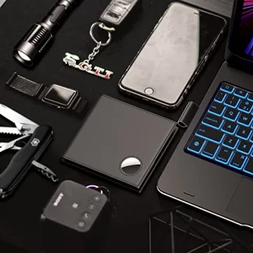 Typecase Men's Slim Leather Wallet with AirTag Holder