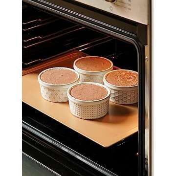 LE TAUCI Ramekins 6 oz - Elegant Ceramic Baking Dishes Set of 4